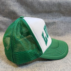 Lucky Green White Trucker Hat Mesh Snapback Nissun Rope Foam Front Adult