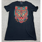 Ay Guey Jaguar Graphic T Shirt Mens S Black Mexican Art Stretch Tee