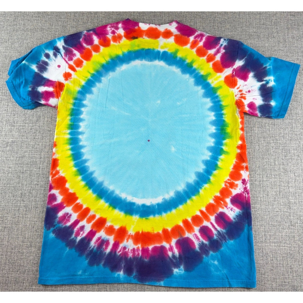 Liquid Blue Grateful Dead Tie Dye T Shirt Mens L Skeleton Roses Psychedelic