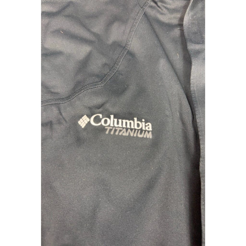 Columbia Titanium Omni-Tech Vest Men L Black Yellow Zip Waterproof Interchange