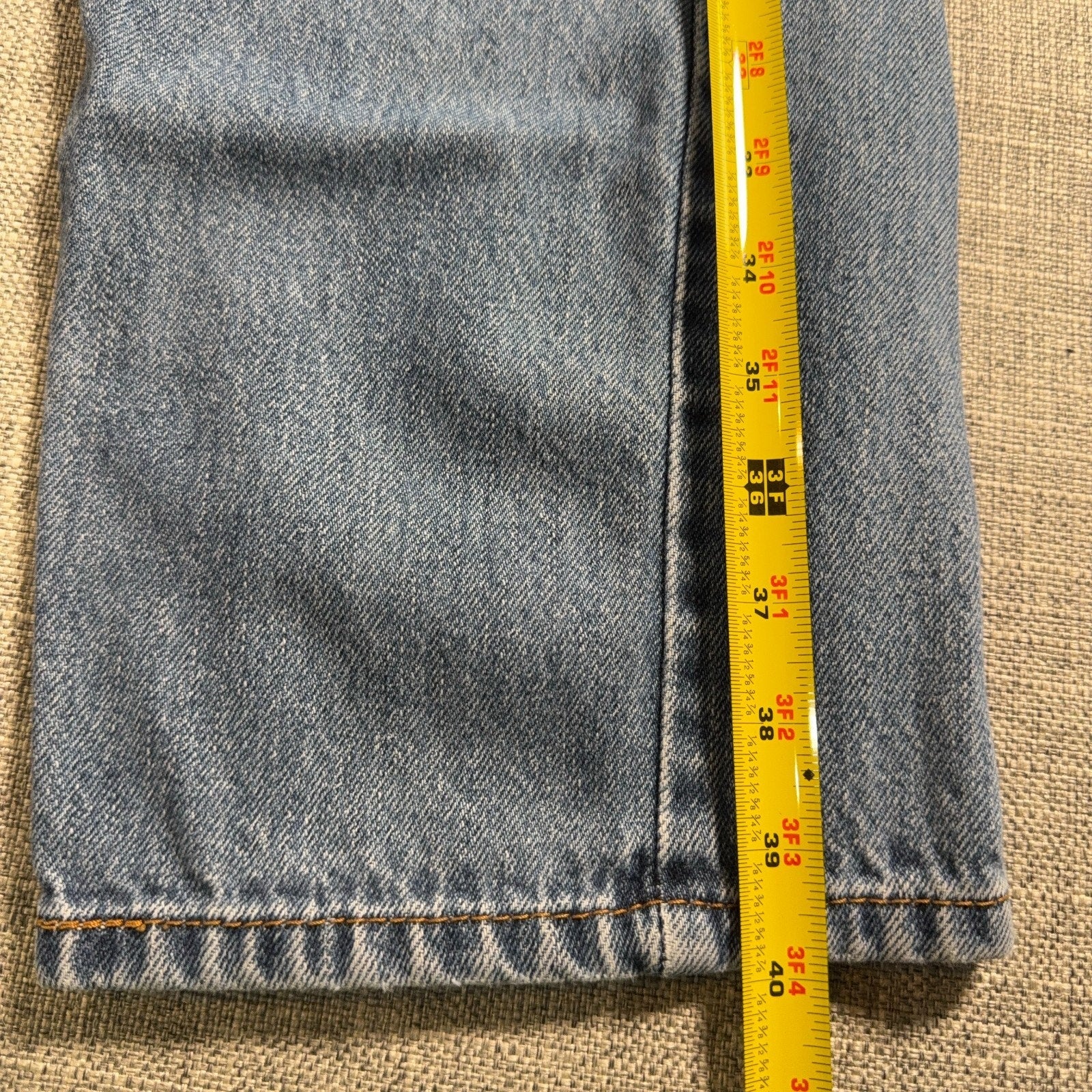 Levi's 505 Regular Fit Jeans Mens 34x32 Light Wash Straight Leg 100% Cotton