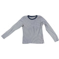 Levi’s Women’s L Striped Long Sleeve Shirt Navy White Red Slim Fit Y2K