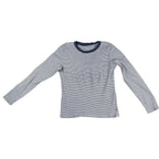 Levi’s Women’s L Striped Long Sleeve Shirt Navy White Red Slim Fit Y2K