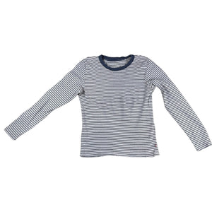 Levi’s Women’s L Striped Long Sleeve Shirt Navy White Red Slim Fit Y2K