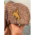 Wyoming Cowboys Go Pokes Stretch Fit Brown Heather Melange NCAA Cap Melonwear