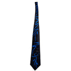 J Garcia Jerry Garcia Tie Mens Black Blue Abstract Art 100% Silk Necktie