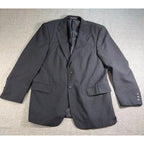 Bernhard Altmann Blazer Mens 42R Charcoal Gray Pinstripe Wool Blend Suit Jacket
