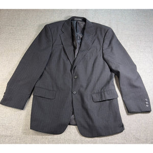 Bernhard Altmann Blazer Mens 42R Charcoal Gray Pinstripe Wool Blend Suit Jacket