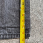 Chams Mens Jeans 36 Gray Black Y2K Embroidered Pocket Straight Leg Denim