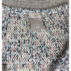 Chico’s Size 2 NWT Marled Dolman Sleeve V Neck Sweater Multicolor Split Hem