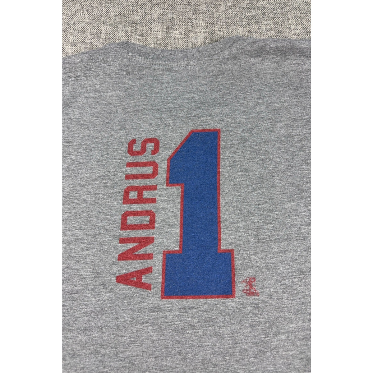 Elvis Andrus Texas Rangers T Shirt Mens XL Gray 47 Brand MLB Baseball #1 Graphic