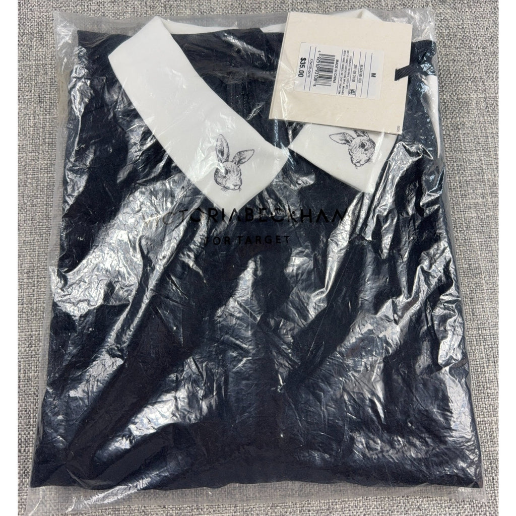 Victoria Beckham for Target Bunny Rabbit Collar Dress Black NWT Womens M 2017