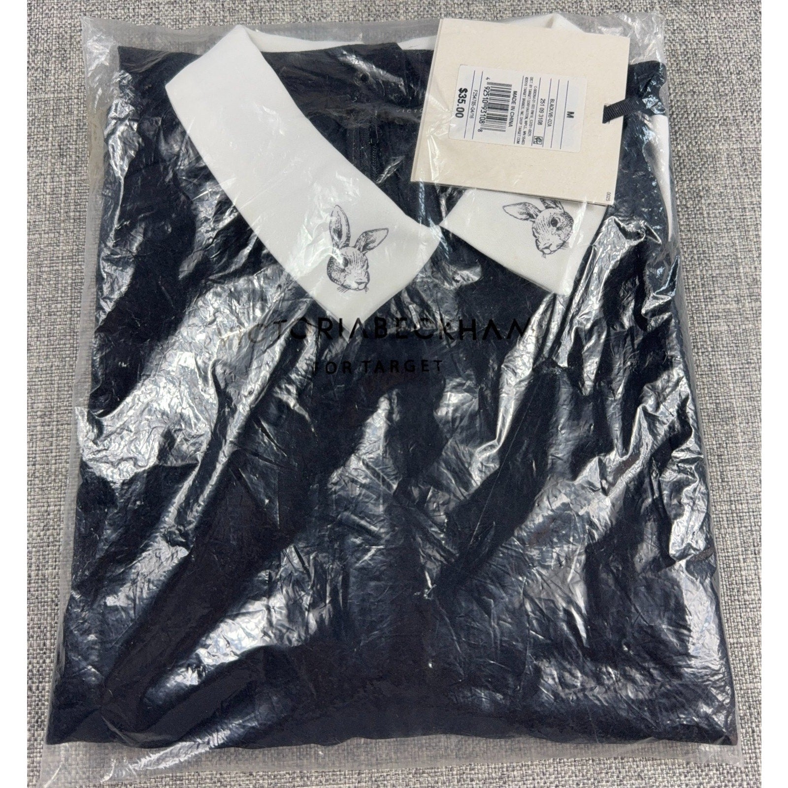 Victoria Beckham for Target Bunny Rabbit Collar Dress Black NWT Womens M 2017