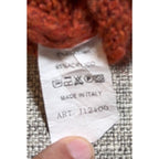 Boheme Made in Italy Sweater Womens Rust Orange Rhinestone Star Oversized Knit
