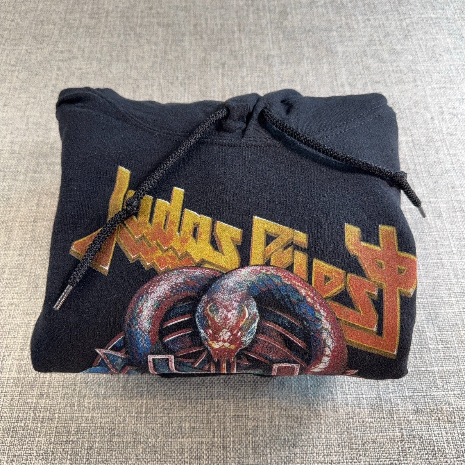 Judas Priest Serpents of Steel Hoodie Men M Black Heavy Metal Band Gildan