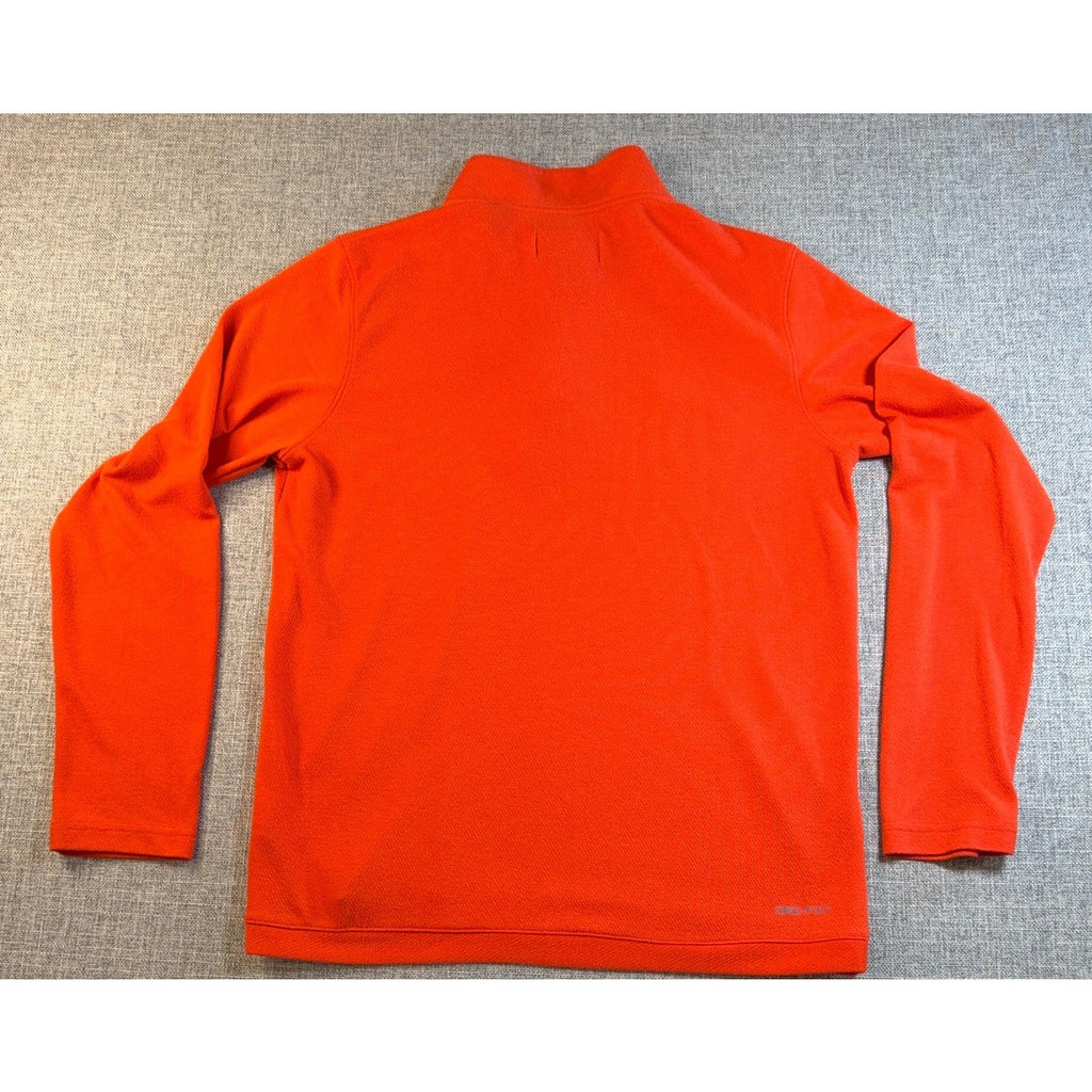 Jordan Team Dri-FIT Men M Orange Half Zip Pullover Jumpman Athletic Top