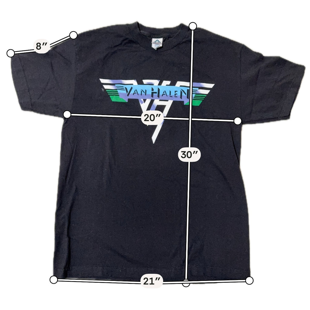Van Halen 2007-08 Tour T Shirt Mens L Black Double Sided Concert Tee