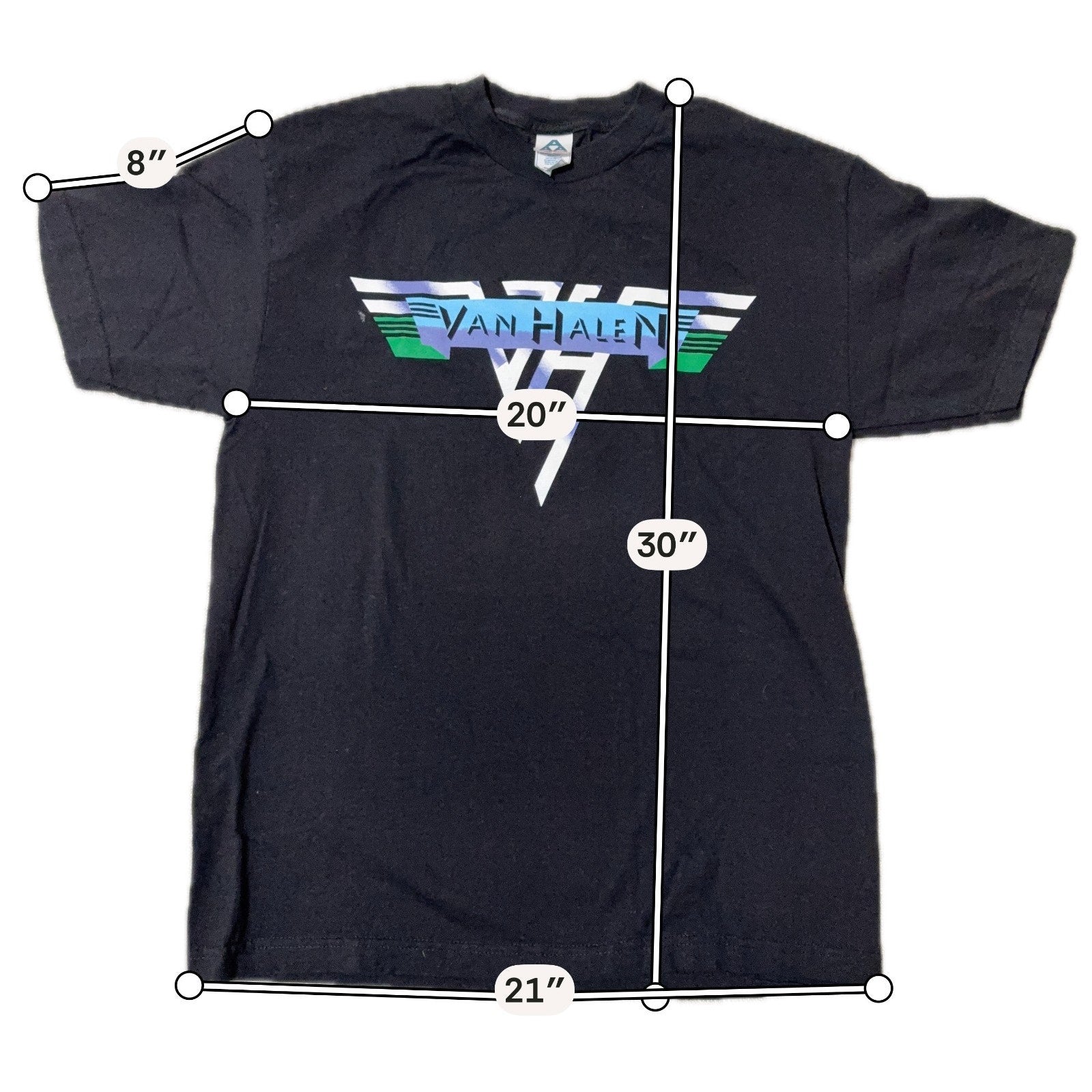 Van Halen 2007-08 Tour T Shirt Mens L Black Double Sided Concert Tee
