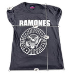 Ramones Womens Small Black Graphic Tee Johnny Joey Dee Dee Punk Rock Shirt