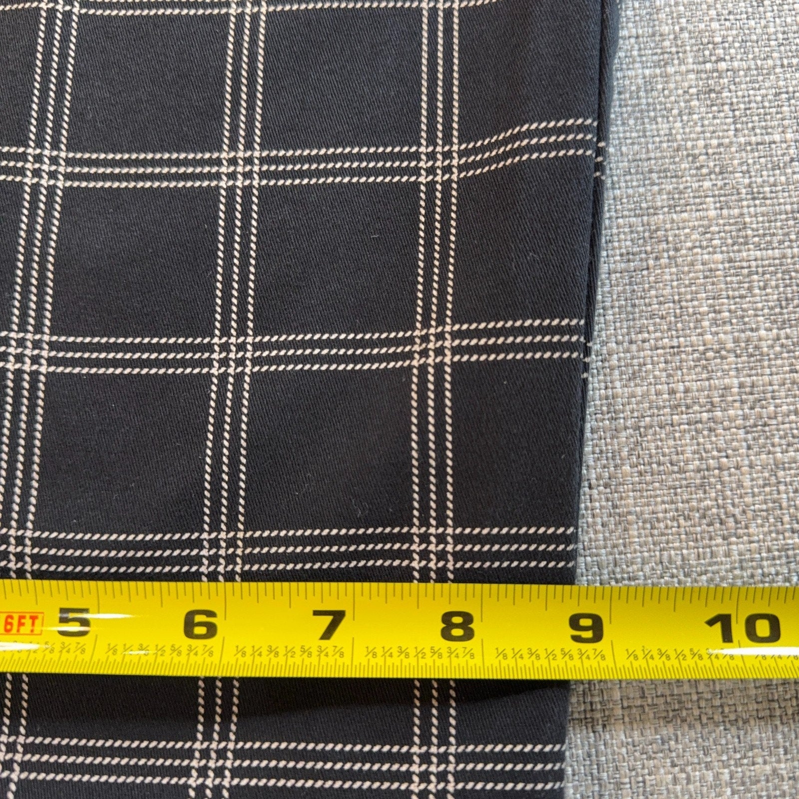 Vans Plaid Chino Pants Mens 31 Black Cream Windowpane Straight Skate Punk 28L