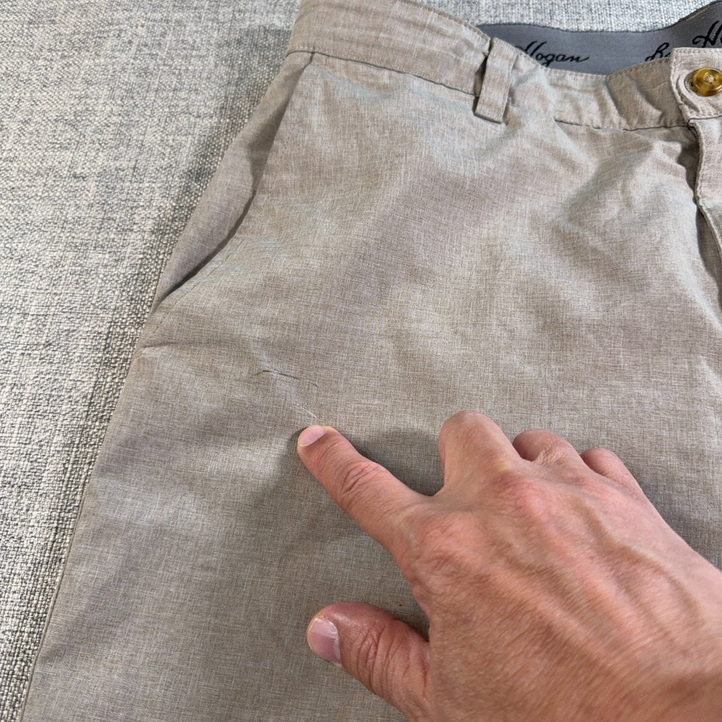 Men’s Golf Shorts Lot 2 Pair Size 32 33 Khaki Performance Stretch Ben Hogan Hawk