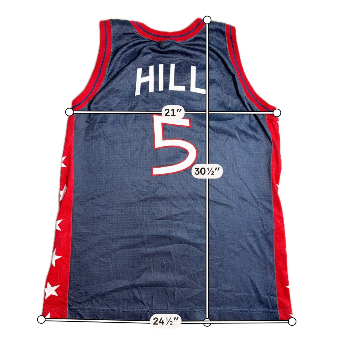 Vintage 1996 Champion USA Basketball Grant Hill #5 Jersey XL Dream Team