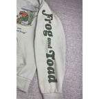 Frog and Toad Hoodie Mens Medium Sage Green Best Friends Graphic Pullover