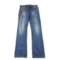 Rock 47 Wrangler Jeans Mens 30x34 Bootcut Y2K Western Thick Stitch Distressed