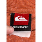 Quiksilver 1969 Wave Graphic T Shirt Mens Medium Orange Surf Skate Double Sided