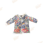 FDJ French Dressing Jeans Floral Knit Sweater Womens S Cotton Lt weight Colorful