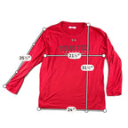 Texas Tech Red Raiders Under Armour Football Long Sleeve Shirt 3XL Red NCAA