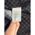 Island Passport Men’s XL Black Geometric Camp Shirt Rayon Blend Button Up Casual