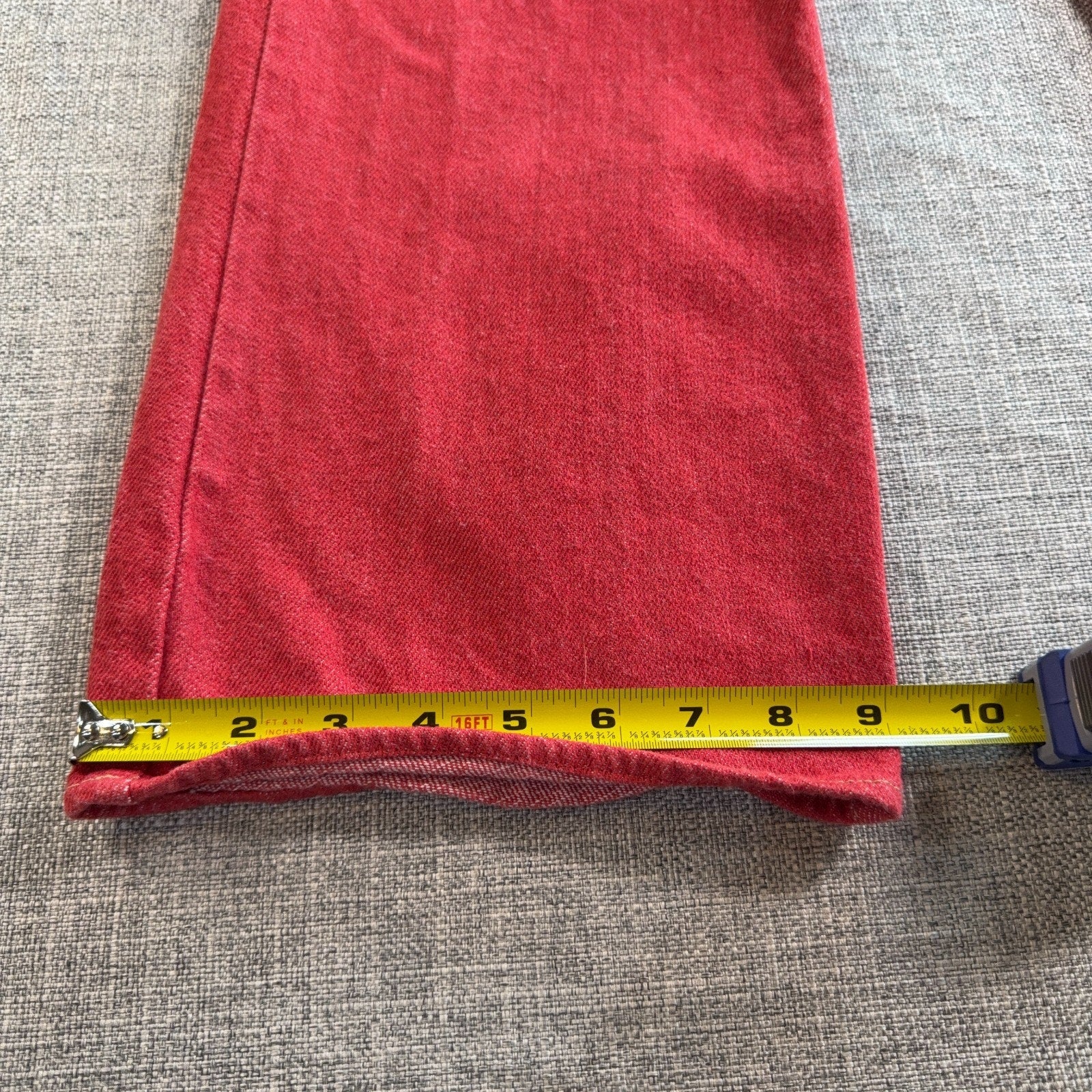 Brixton Jeans Womens 28 Red Carpenter Utility Wide Leg Skater Workwear Pants