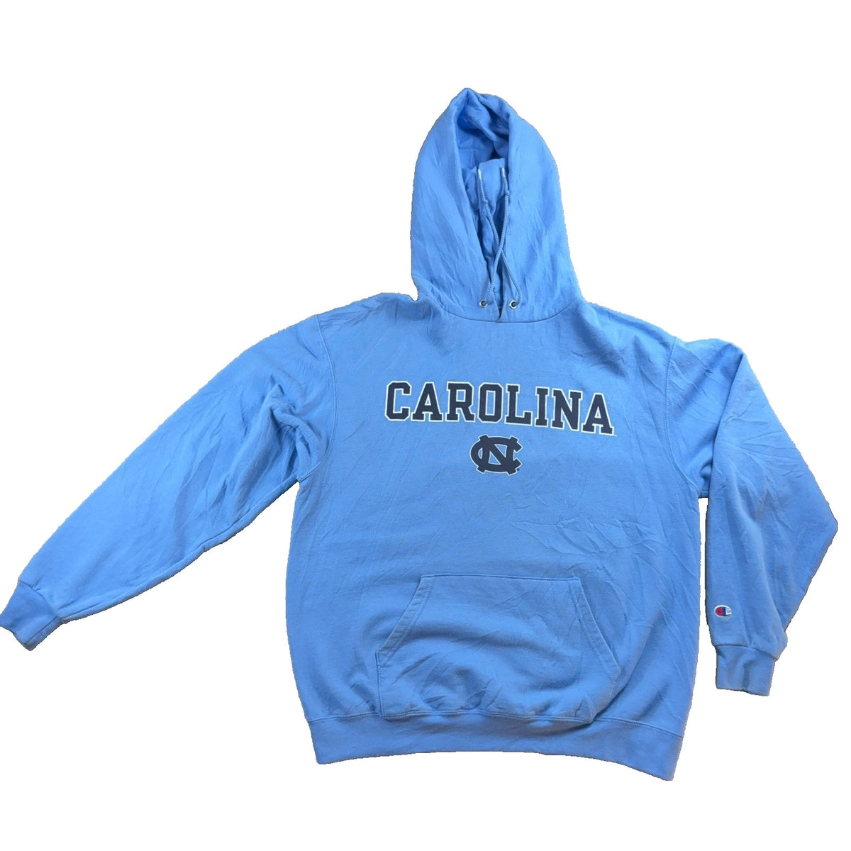 Champion UNC Tar Heels Hoodie Mens Large Carolina Blue Pullover NCAA College