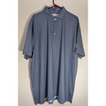 Donald Ross Golf Polo Shirt Mens XLT Blue Yellow Print Stretch Performance 1896