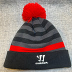 Liverpool FC Warrior Pom Beanie Hat 2012-15 LFC Soccer Black Red Gray OS