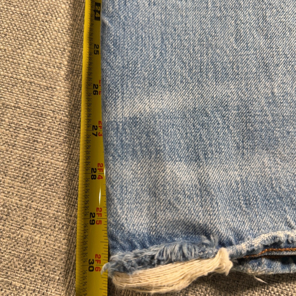 Madewell Low-Slung Baggy Jeans Womens 30 Hamburg Wash NS198 Raw Hem