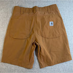 Carhartt Force Shorts Mens 33 Brown Relaxed Fit Stretch Nylon Hiking Work