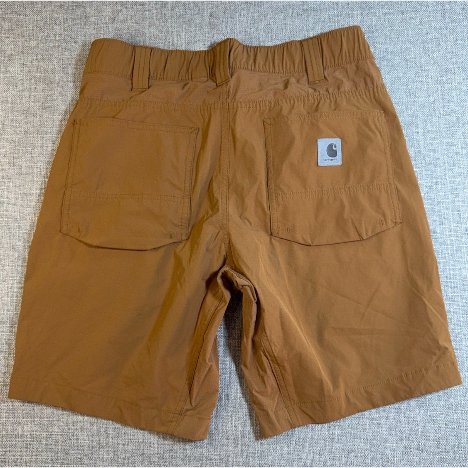 Carhartt Force Shorts Mens 33 Brown Relaxed Fit Stretch Nylon Hiking Work