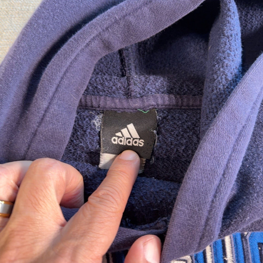 Dallas Mavericks Adidas Hoodie Blue NBA Pullover Sweatshirt No Size Tag Fits S