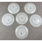 Antique PM Moschendorf Bavaria Hand Painted Rose Plates Set 6 Gold Rim 1895-1910