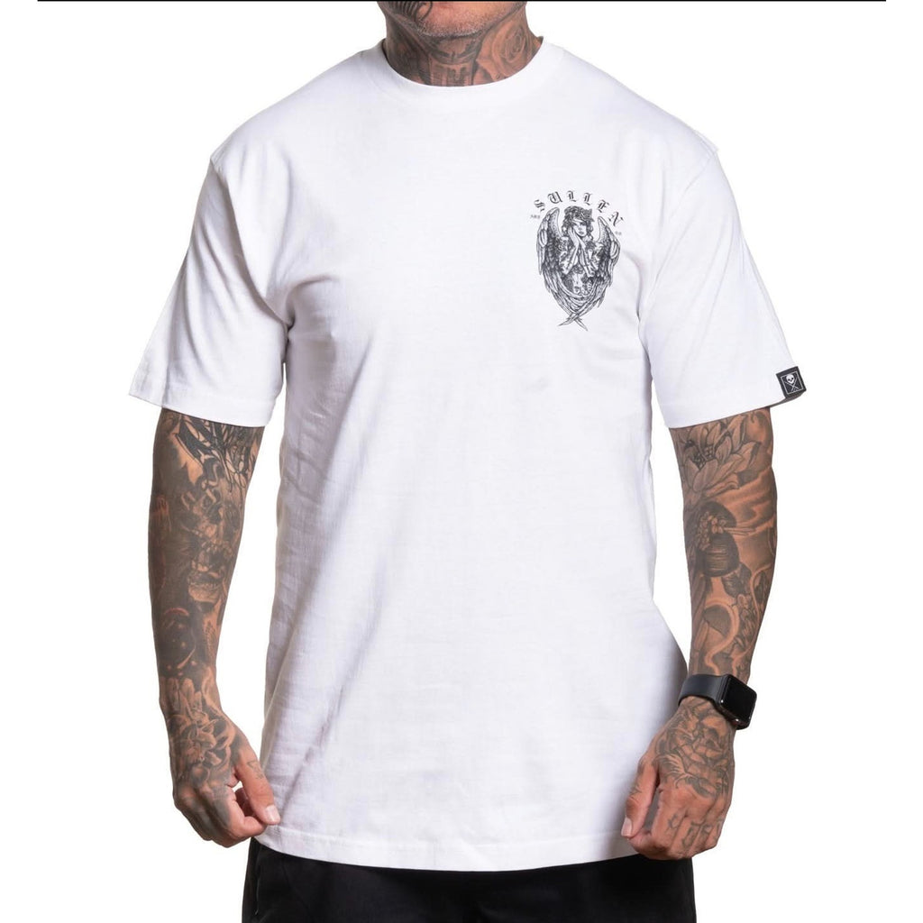 Sullen Dream Angel T-Shirt Men's Large White Tattoo Art Graphic NWT