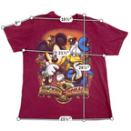 Disney Store Mickey Mouse Donald Duck Graphic Tee Burgundy Adult Large