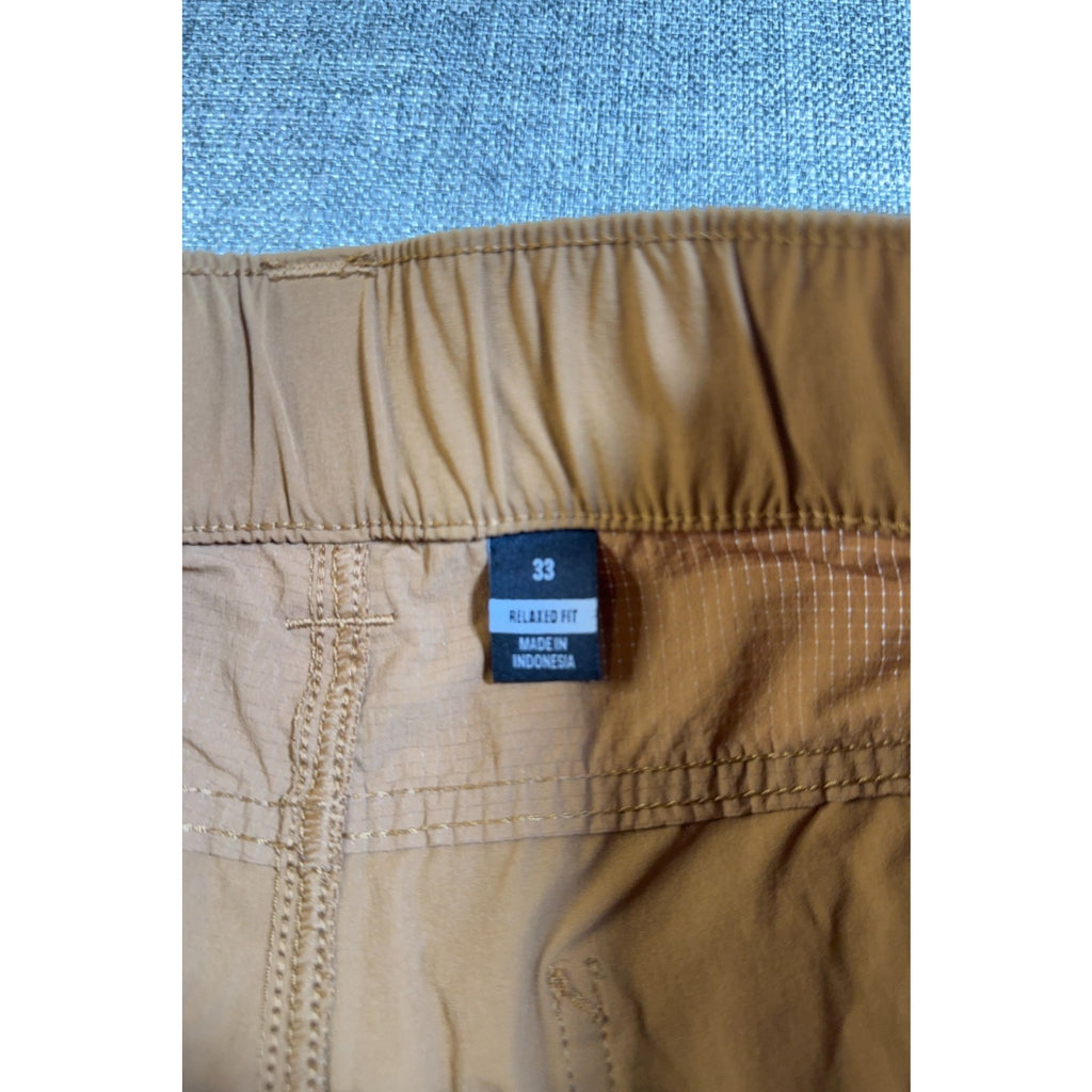 Carhartt Force Shorts Mens 33 Brown Relaxed Fit Stretch Nylon Hiking Work
