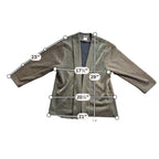 BonWorth Womens Metallic Open Front Jacket Gold Black Shimmer Blazer S/M