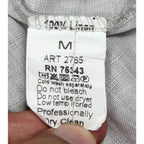 Terzo Millennio Linen Maxi Dress M Gray Ruffle Hem Made in Italy Lagenlook