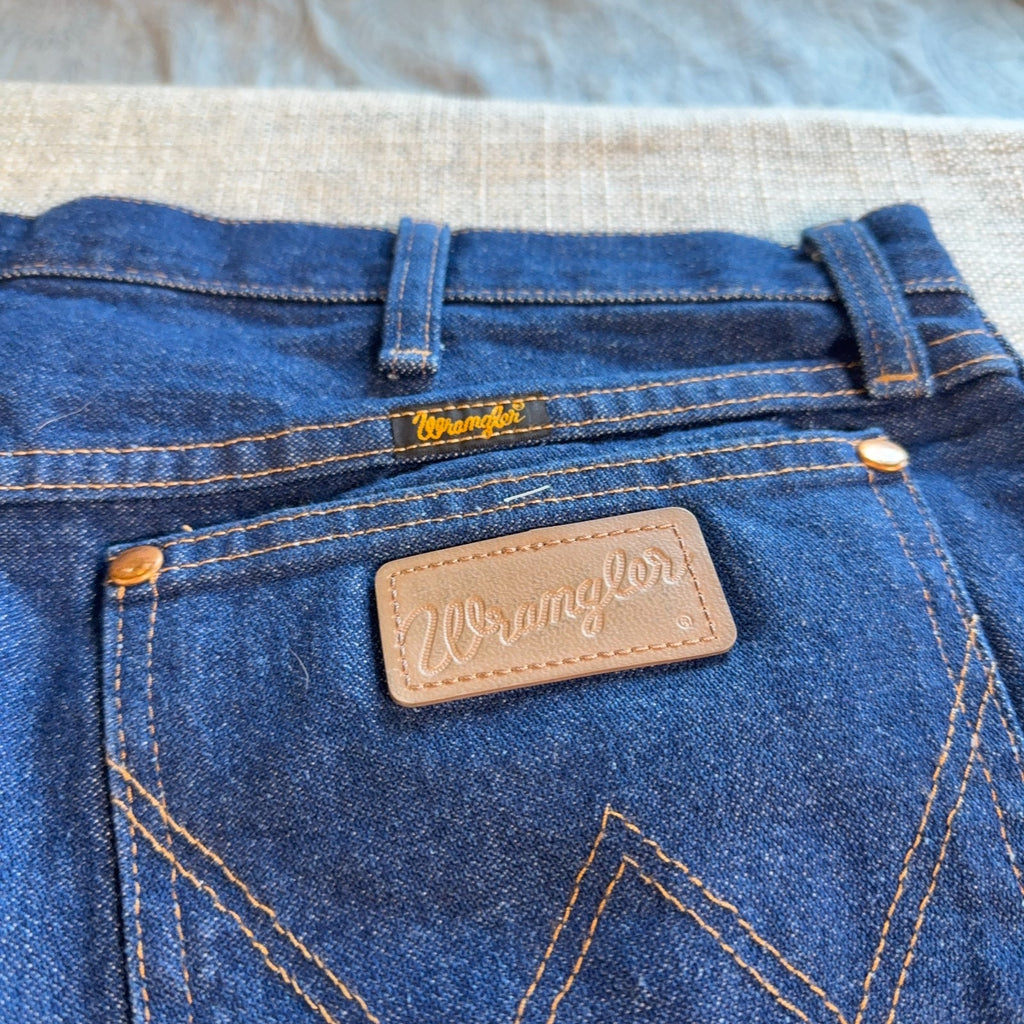 Wrangler 13MWZPW Cowboy Cut Jeans Mens 38x32 Blue Denim Western Original Fit