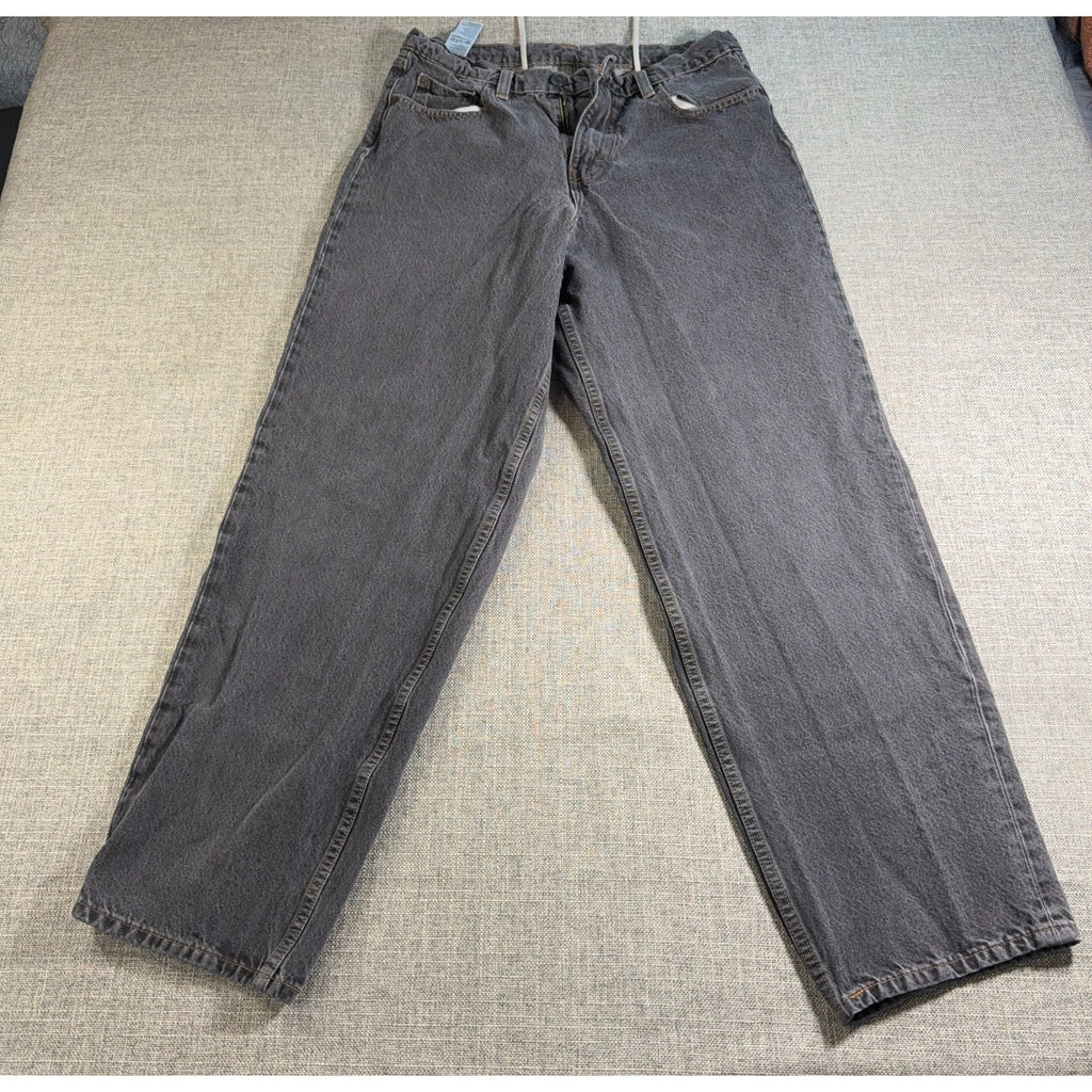 Levis Skateboarding Super Baggy Jeans Mens 30x34 Gray Black Y2K Skater A4298