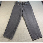 Levis Skateboarding Super Baggy Jeans Mens 30x34 Gray Black Y2K Skater A4298