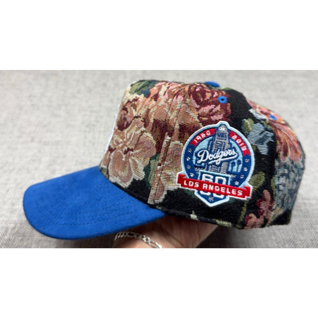 Mitchell & Ness LA Dodgers Floral Tapestry Snapback Hat 60th Patch